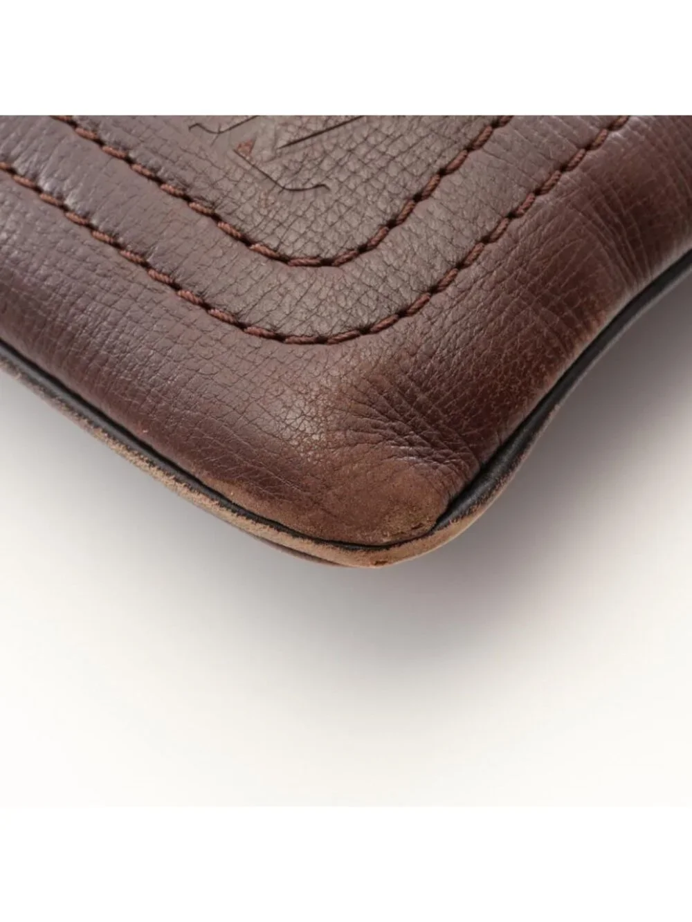 Louis Vuitton Shoulder Bag Sac Plat Utah Cafe Leather Sac